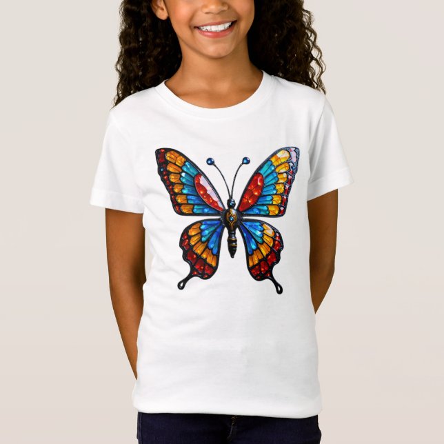 Jeweled Mosaic Butterfly Tshirt (Vorderseite)