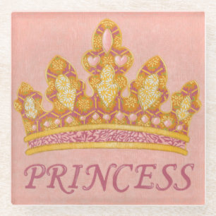 Jeweled Prinzessin Crown durch Chariklia Zaris Glasuntersetzer