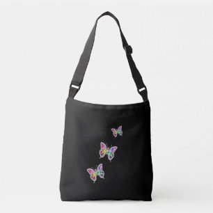 Jeweled Rainbow Kristallbutterfliegen Tragetaschen Mit Langen Trägern