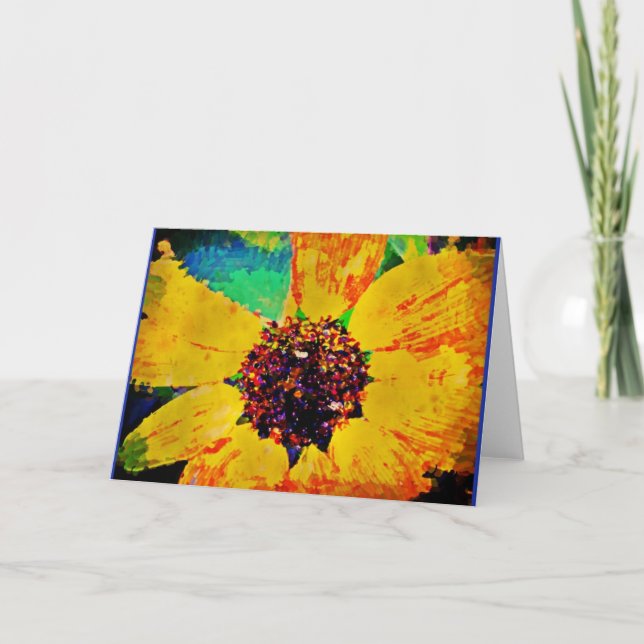 Jeweled Sonnenblume Karte (Vorderseite)
