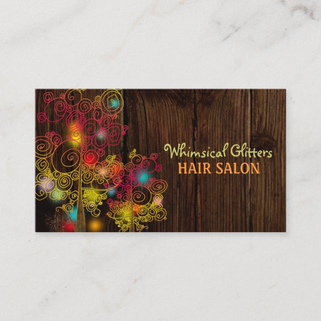 Jeweled Spiral Trees Haare Stylist Visitenkarte (Vorderseite)