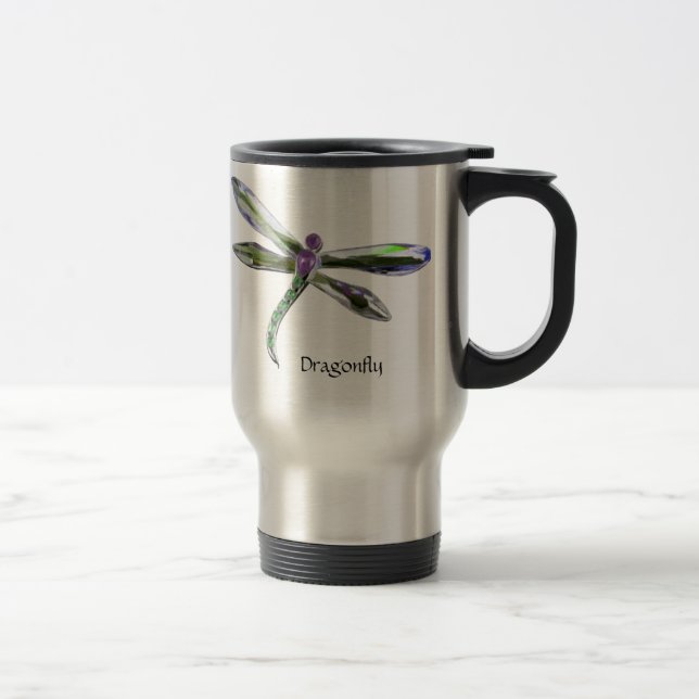Jewelen Dragonfly Travel Mug Reisebecher (Rechts)
