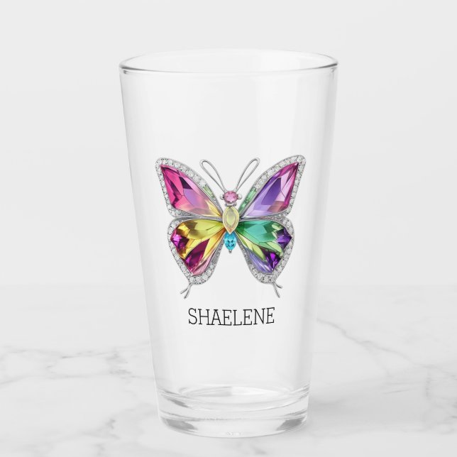 Jewelen Rainbow Crystal Butterfly Glas (Vorderseite)