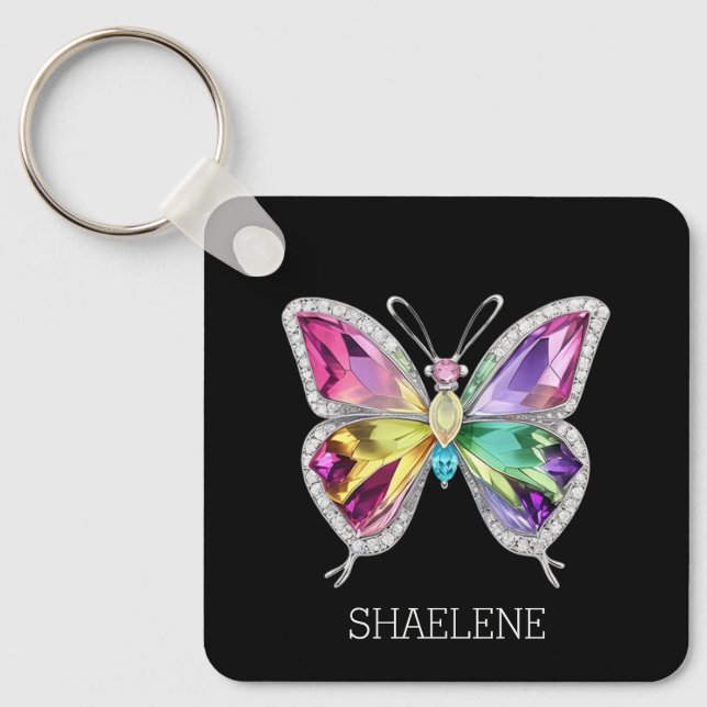 Jewelen Rainbow Crystal Butterfly Schlüsselanhänger (Vorderseite)