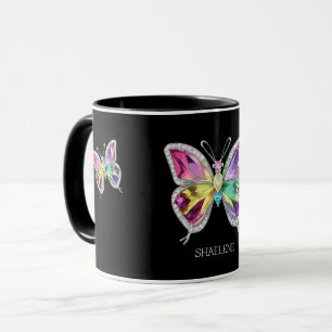 Jewelen Rainbow Crystal Butterfly Tasse