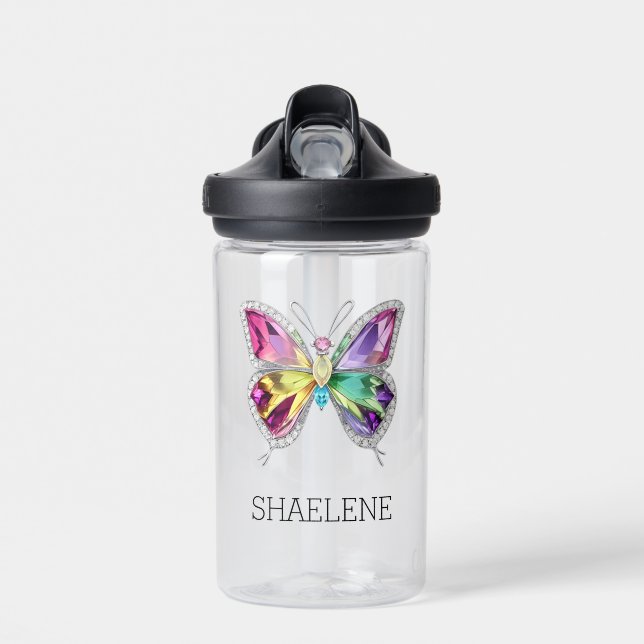 Jewelen Rainbow Crystal Butterfly Trinkflasche (Vorne)