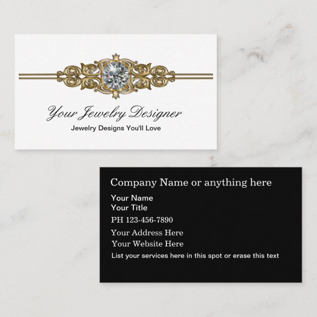 Jeweler Business Cards Visitenkarte (Vorne/Hinten)