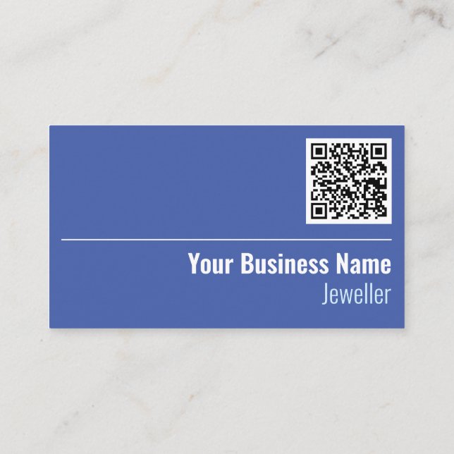 Jeweler QR Code Business Card Visitenkarte (Rückseite)