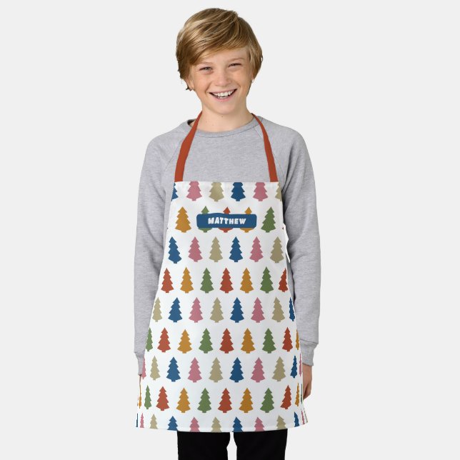 Jewelone Bäume mit dem Namen Holiday Cookie Baking Schürze (Getragen)