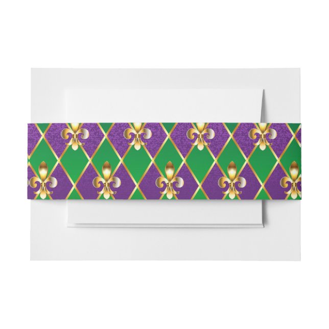 Jewelry Background Mardi Gras Einladungsbanderole (Vorderseite Beispiel)