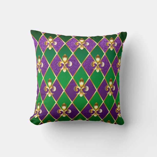 Jewelry Background Mardi Gras Kissen (Vorderseite)