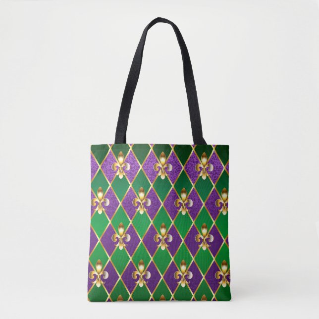 Jewelry Background Mardi Gras Tasche (Vorderseite)