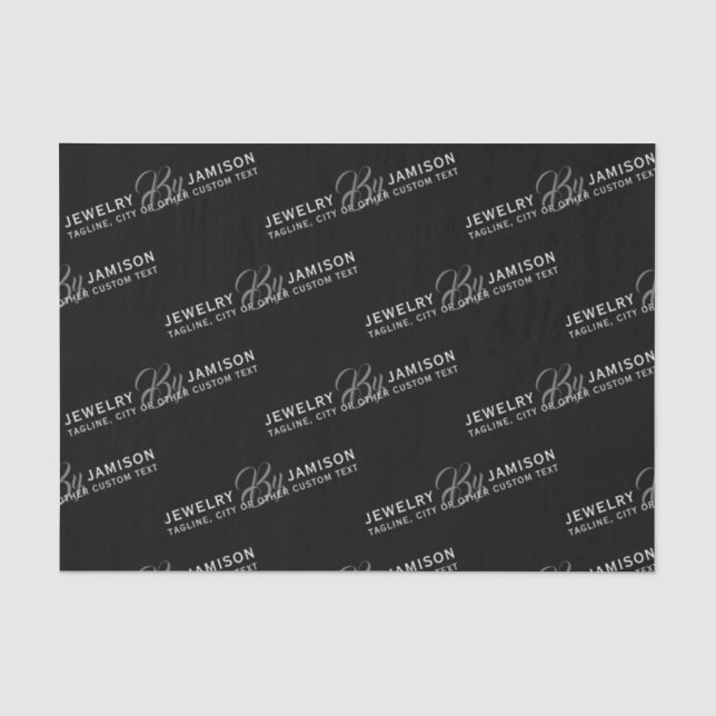 JEWELRY by Personal Name Brand Business Silver Seidenpapier (Vorderseite)