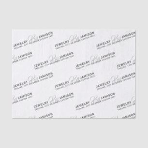 JEWELRY by Personal Name Brand Business Silver Whi Seidenpapier