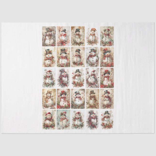 Jewelry Maker Snowman Seidenpapier (Vorderseite)