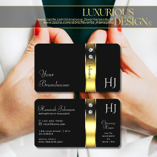 Jewels Monogram Openings Stunden für Schwarz und  Visitenkarte