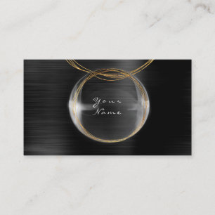 Jewely Stylist-Goldglasball-Schwarzes metallisch Visitenkarte