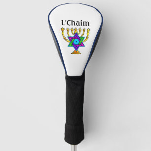 Jewish Candlesticks L'Chaim  Golf Headcover