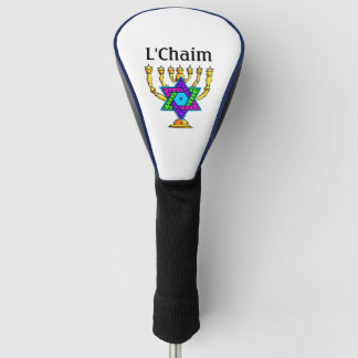 Jewish Candlesticks L'Chaim  Golf Headcover