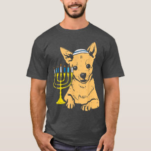 Jewish Chihuahua Chiwawa Dog Hanukkah Pajamas Chan T-Shirt