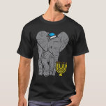Jewish Elephant Menorah Hanukkah Chanukah Animal L T-Shirt<br><div class="desc">Nimm diesen Jüdischen Elefanten Menorah T - Shirt als Geschenk 2020 Hanukkah für deinen jüdischen Freund oder Familienmitglied. Verbringen Sie 8 Nächte lang Ihr dreiel mit diesem hässlichen Chanukah jüdischen Weihnachten Pajama Hebräisch Outfit und haben Sie eine glückliche Hannukah!</div>