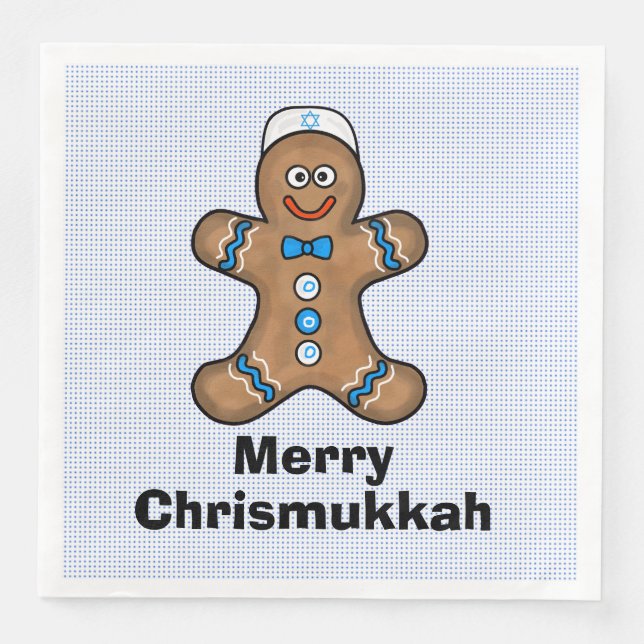 Jewish Gingerbread Man Chrismukkah Napkins Serviette (Vorderseite)