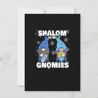 Jewish Hanukkah Menorah Dreidel Gnome Shalom To My Einladung
