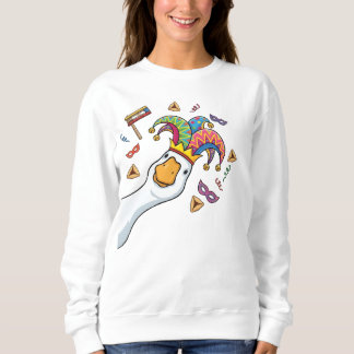 Jewish Holiday Purim Funny Goose Sweatshirt