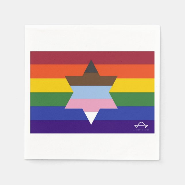 Jewish Include Pride Flag Napkins Serviette (Vorderseite)