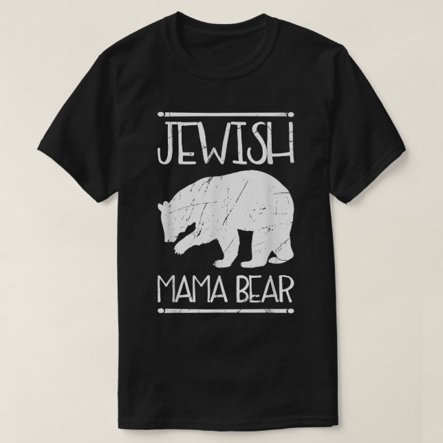 Jewish Mama Bear Gift T-Shirt (Design vorne)