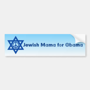 Jewish Mama für Obama Autoaufkleber 4