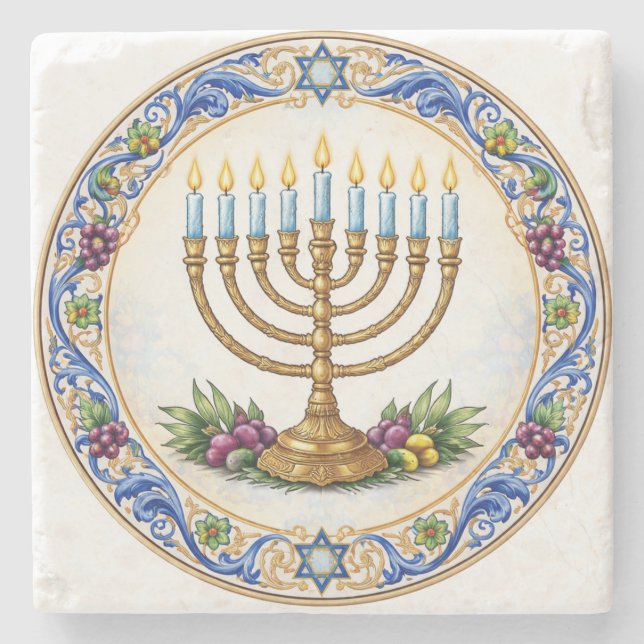 Jewish marble coaster steinuntersetzer (Vorderseite)