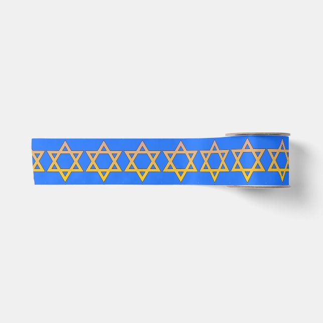Jewish Star Design Ribbon Satinband (Vorderseite)