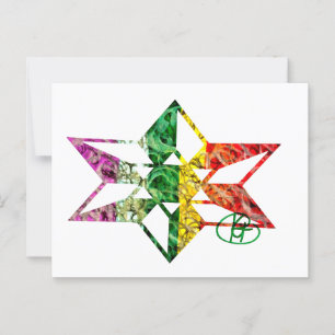 Jewish Star Ironwork Art Postkarte