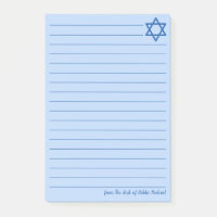 Jewish Star von David Custom Blue Lined