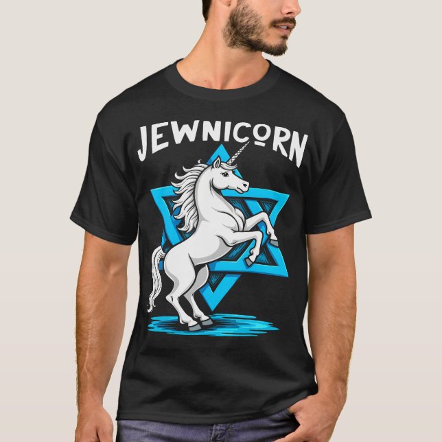 Jewnicorn Funny Jewish T-Shirt (Vorderseite)