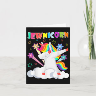 Jewnicorn jüdisches Dabbing Unicorn Jud Rosh Hasha Karte