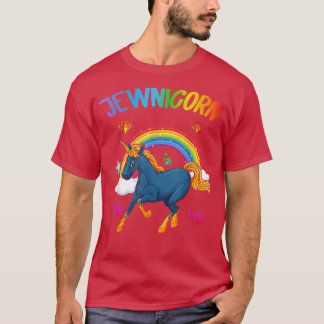 Jewnicorn Jüdisches Unicorn Chanukah Girls Hanukka T-Shirt