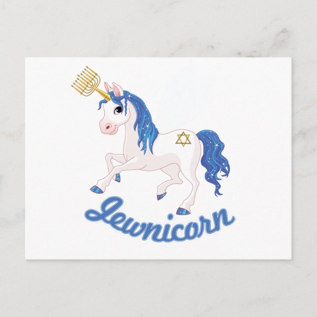 JEWNICORN POSTKARTE (Vorderseite)