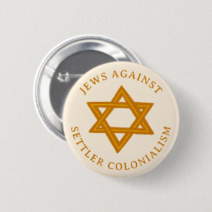 JEWS GEGEN KOLONIALISMUS STAR Political Button