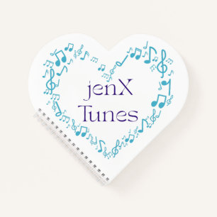 jexX Tunes Logo Notizbuch