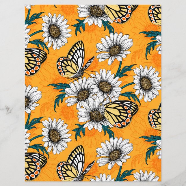 Jezebel-Schmetterlinge und dunkle Blume (Vorderseite)