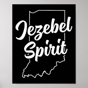 Jezebel Spirit Funny Indiana Pride Blue Dot in A R Poster