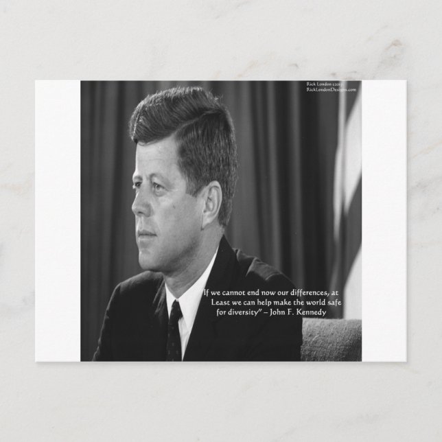 JFK-Differenz/Diversity-Quote Postkarte (Vorderseite)