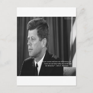 JFK-Differenz/Diversity-Quote Postkarte