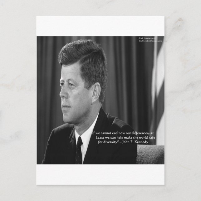 JFK-Differenz/Diversity-Quote Postkarte (Vorderseite)