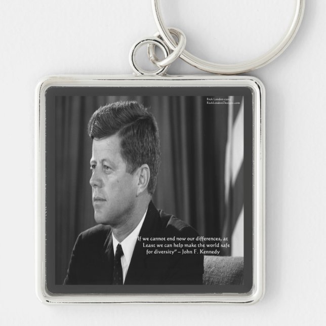 JFK-Differenz/Diversity-Quote Schlüsselanhänger (Vorne)