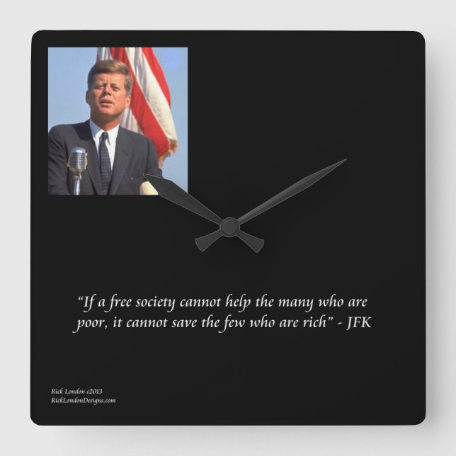 JFK & Économiser une horloge murale riche/pauvre (Recto)
