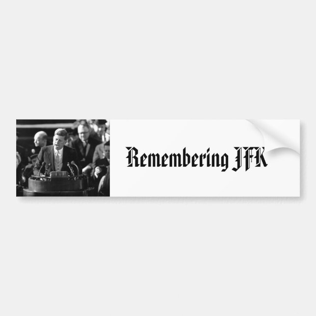 JFK-Einführung Autoaufkleber (Vorne)