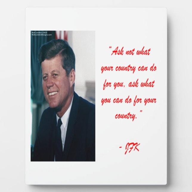 JFK & Frag ohne Kostenvoranschlag Fotoplatte (Vorderseite)